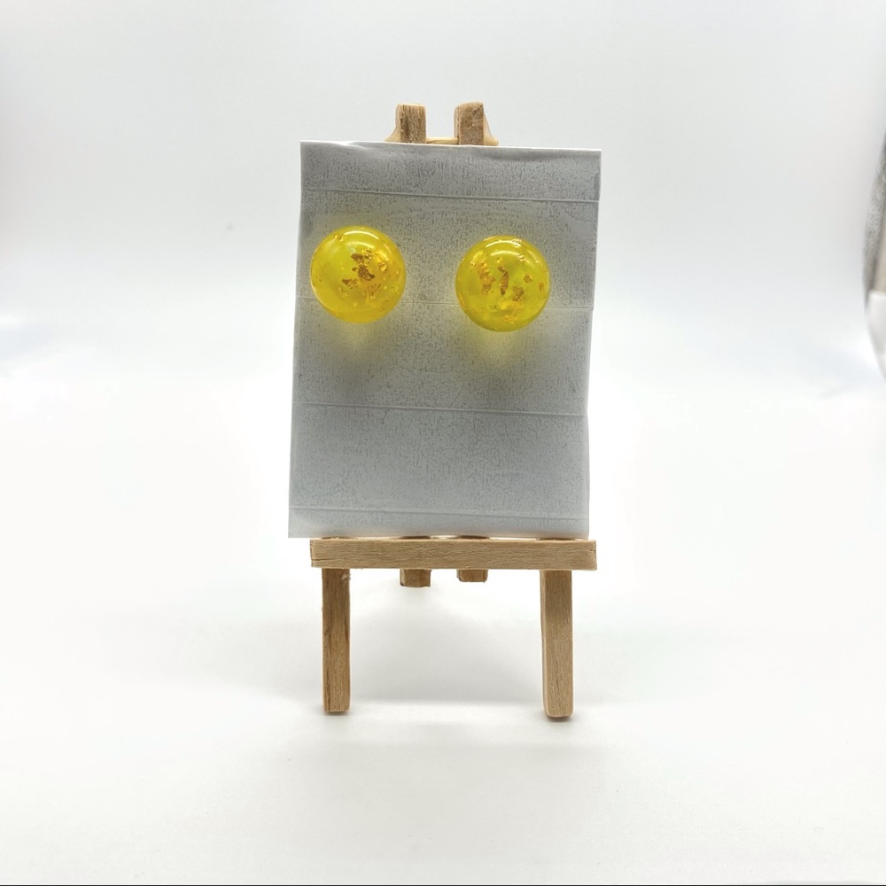 Handmade Yellow Studs